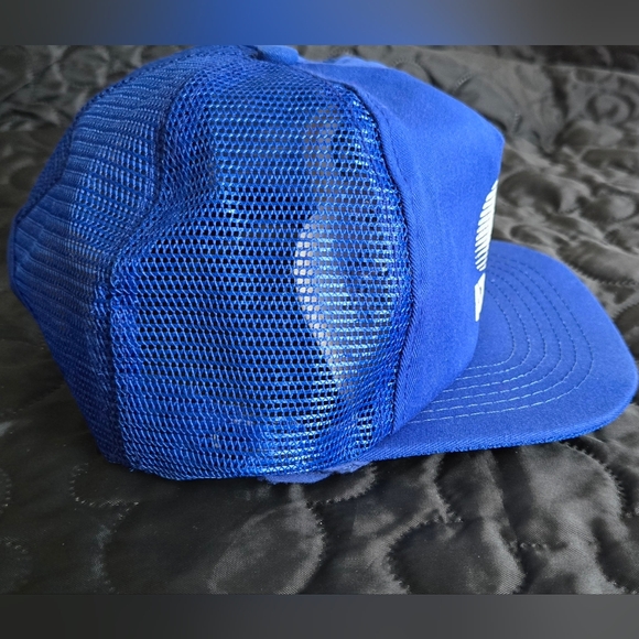 Vintage AT&T Trucker Snapback Hat Blue Made in USA "Call Before You Dig" - Picture 2 of 7